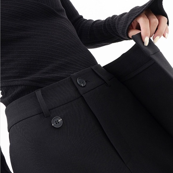 Commense Black Wide-Leg Trousers - Picture 4 of 8